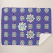 Couverture Sherpa Mandala Violet 60 x 80 (Devant (Horizontal))