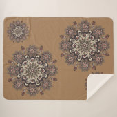 Couverture Sherpa | Mandela Fleur | Décorations (Devant (Horizontal))