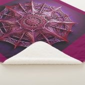 Couverture Sherpa Mandelbrot à trame rose (3/4)