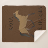 Couverture Sherpa Manette de sherpa personnalisée pour les chevaux e (Devant (Horizontal))