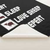 Couverture Sherpa Mange sommeil amour mouton répéter | Don de devis (3/4)
