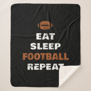 Couverture Sherpa Manger Dormir Football Répéter Amour Football Vint