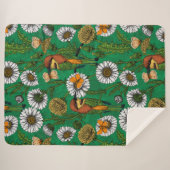 Couverture Sherpa Mangeurs d'abeilles sur une prairie printanière (Devant (Horizontal))