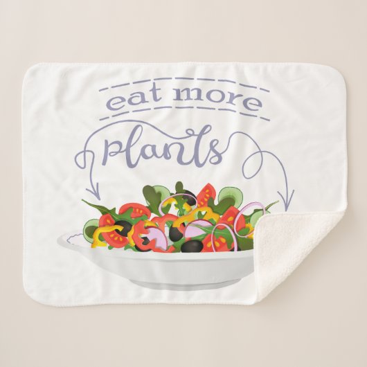 Couverture Sherpa Mangez plus de plantes frais motivation salade let (Devant (Horizontal))