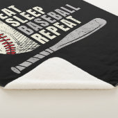 Couverture Sherpa Mangez Sleep Baseball Répéter Funny Baseball Playe (3/4)