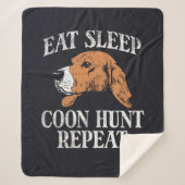 Couverture Sherpa Mangez Sleep Coon Hunt Répéter mignon (Devant)