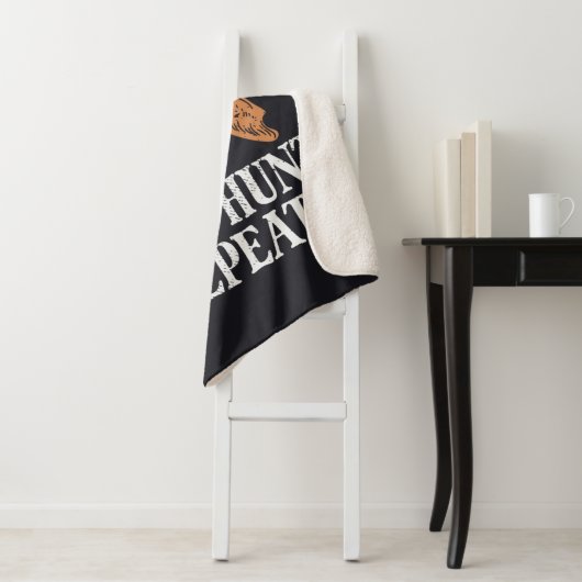 Couverture Sherpa Mangez Sleep Coon Hunt Répéter mignon (En situation)