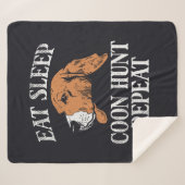 Couverture Sherpa Mangez Sleep Coon Hunt Répéter mignon (Devant (Horizontal))