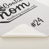 Couverture Sherpa Mannequin de gardien de but de hockey gris (3/4)