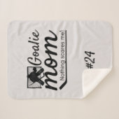 Couverture Sherpa Mannequin de gardien de but de hockey gris (Devant (Horizontal))