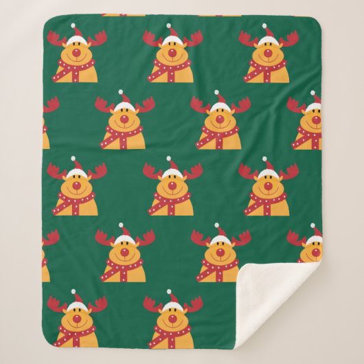 Couverture Sherpa Manta Polar "Reno Nariz Roja" (Devant)