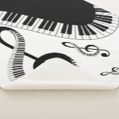 Couverture Sherpa Manta sherpa con piano y notas musicales (3/4)