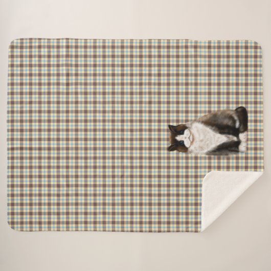 Couverture Sherpa manx cat bi-col (Devant (Horizontal))