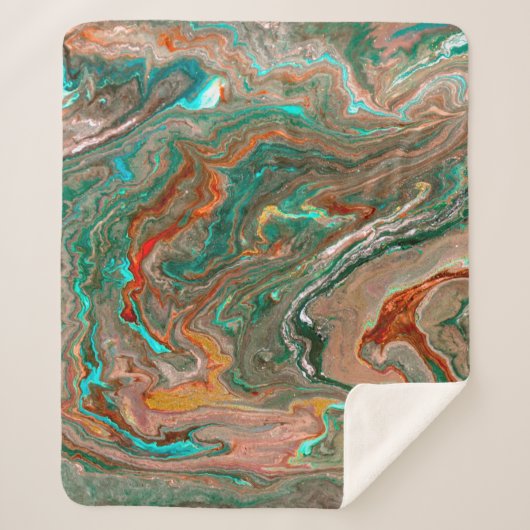 Couverture Sherpa Marble abstract acrylic background. Marbling artwo (Devant)