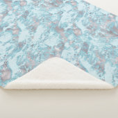 Couverture Sherpa Marbre bleu Aqua Silver (3/4)