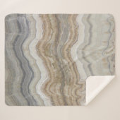 Couverture Sherpa marbre gris brun scandinave minimaliste (Devant (Horizontal))