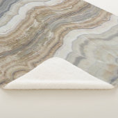 Couverture Sherpa marbre gris brun scandinave minimaliste (3/4)