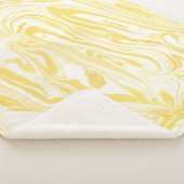 Couverture Sherpa Marbre jaune élégant : Texture dessinée à la main (3/4)