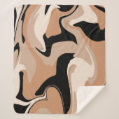 Couverture Sherpa Marbre noir et marbre tan Motif (Devant)