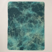 Couverture Sherpa Marbre turquoise Abstrait (Devant)