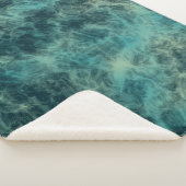 Couverture Sherpa Marbre turquoise Abstrait (3/4)