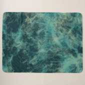 Couverture Sherpa Marbre turquoise Abstrait (Devant (Horizontal))