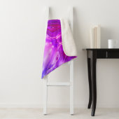 Couverture Sherpa Marbre Violet Exotique (En situation)