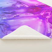 Couverture Sherpa Marbre Violet Exotique (3/4)
