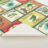 Couverture Sherpa Marchandises en conserve vintages - étiquettes de (3/4)