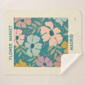 Couverture Sherpa Marché aux fleurs Madrid Imprimer (Devant (Horizontal))