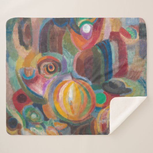 Couverture Sherpa Marché portugais | Sonia Delaunay-Terk | (Devant (Horizontal))