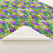 Couverture Sherpa Mardi Gras Arlequin en verre tendu Imprimer (3/4)