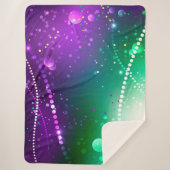 Couverture Sherpa Mardi Gras Festive Purple Background (Devant)