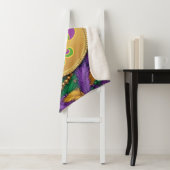 Couverture Sherpa Mardi Gras Fleur de lis (En situation)