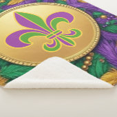Couverture Sherpa Mardi Gras Fleur de lis (3/4)