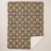 Couverture Sherpa Mardi gras fleur di Lis (Devant)