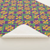 Couverture Sherpa Mardi gras fleur di Lis (3/4)