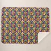 Couverture Sherpa Mardi gras fleur di Lis (Devant (Horizontal))