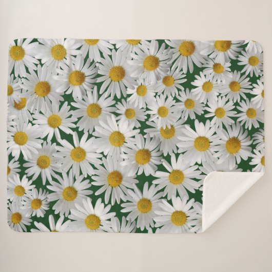 Couverture Sherpa Marguerite gaie et lumineuse (Devant (Horizontal))