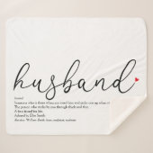 Couverture Sherpa Mari rouge amour coeur élégant définition de scrip (Devant (Horizontal))