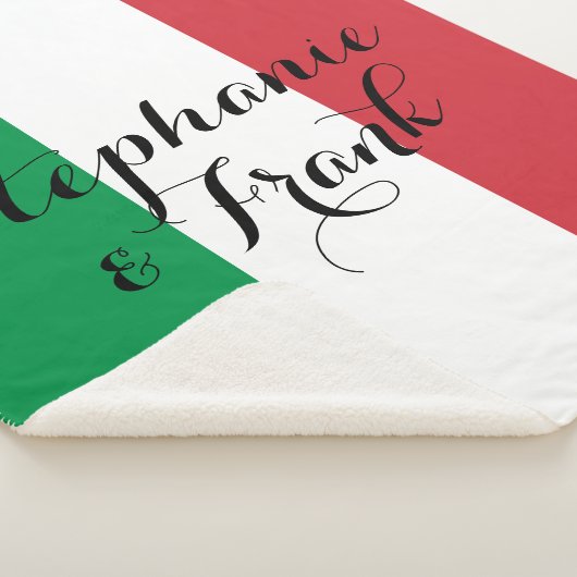 Couverture Sherpa Mariage couleur drapeau italien (3/4)
