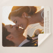 Couverture Sherpa Mariage Couple Sherpa Blanket Idée cadeau de Noël (Devant (Horizontal))