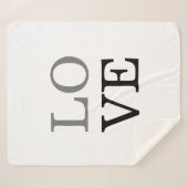 Couverture Sherpa Mariage d'amour de script noir gris (Devant (Horizontal))
