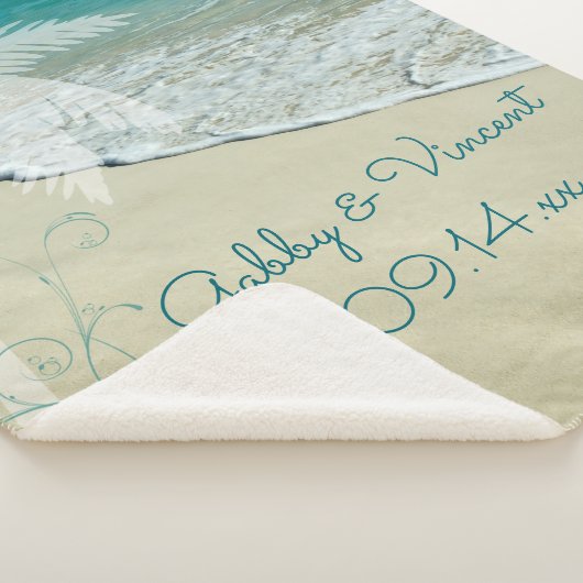 Couverture Sherpa Mariage de plage tropicale (3/4)