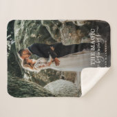 Couverture Sherpa Mariage moderne chic Love Couple Trust Magie Photo (Devant (Horizontal))