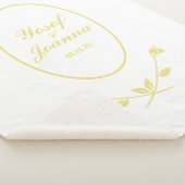 Couverture Sherpa Mariage or et blanc (3/4)