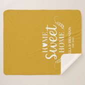 Couverture Sherpa Mariage personnalisé Couples (Devant (Horizontal))