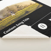 Couverture Sherpa Mariage Photo Musique Blanche Avec Chanson Personn (3/4)