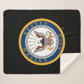 Couverture Sherpa Marine américaine | Emblème de la marine (Devant (Horizontal))