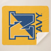 Couverture Sherpa Marine américaine | Marine initiale N (Devant (Horizontal))